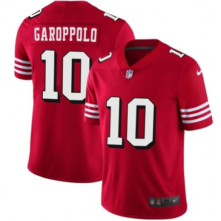 Nike 49ers #10 Jimmy Garoppolo Red Team Color Men's Stitched NFL Vapor Untouchable Limited II Jersey