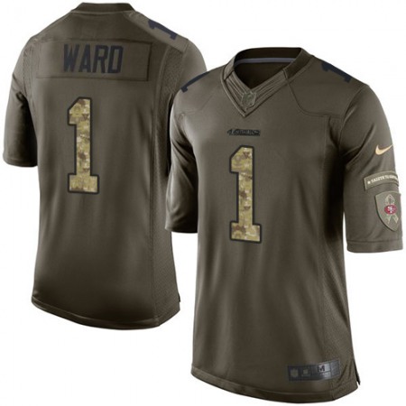 Nike 49ers #1 Jimmie Ward Green Youth Stitched NFL Limited 2015 Salute To Service Jersey