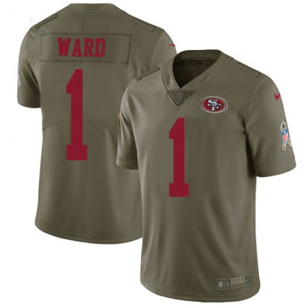 Nike 49ers #1 Jimmie Ward Olive Youth Stitched NFL Limited 2017 Salute to Service Jersey