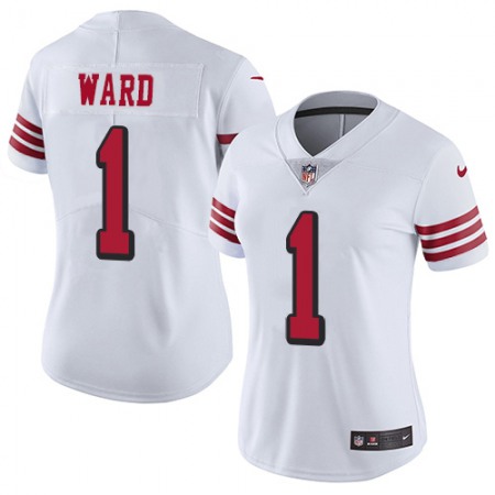 Nike 49ers #1 Jimmie Ward White Rush Women's Stitched NFL Vapor Untouchable Limited Jersey