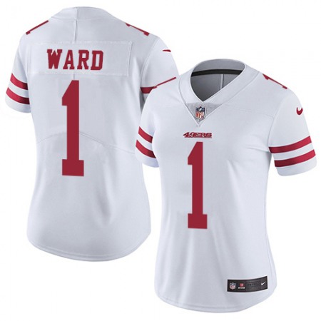 Nike 49ers #1 Jimmie Ward White Women's Stitched NFL Vapor Untouchable Limited Jersey