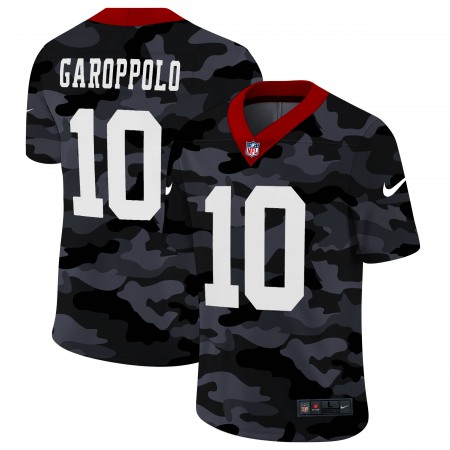 San Francisco 49ers #10 Jimmy Garoppolo Men's Nike 2020 Black CAMO Vapor Untouchable Limited Stitched NFL Jersey