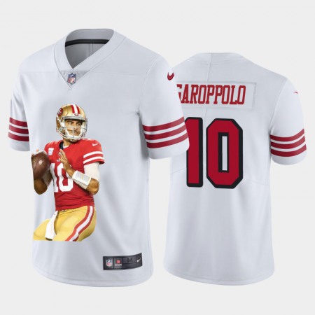 San Francisco 49ers #10 Jimmy Garoppolo Nike Team Hero 1 Rush Vapor Limited NFL Jersey White