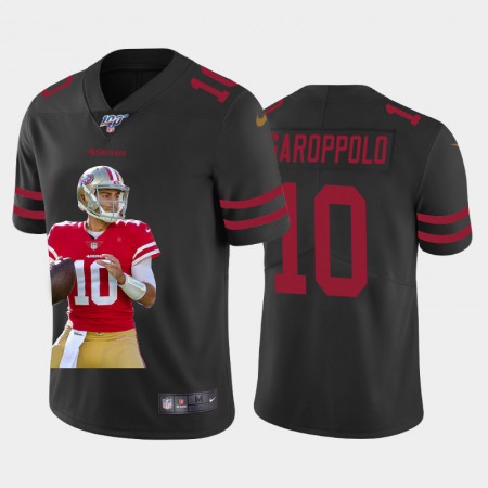 San Francisco 49ers #10 Jimmy Garoppolo Nike Team Hero 1 Vapor Limited NFL 100 Jersey Black