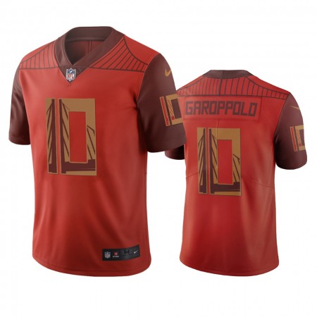 San Francisco 49ers #10 Jimmy Garoppolo Orange Vapor Limited City Edition NFL Jersey