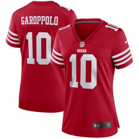 San Francisco 49ers #10 Jimmy Garoppolo Scarlet Women's 2022-23 Nike NFL Game Jersey