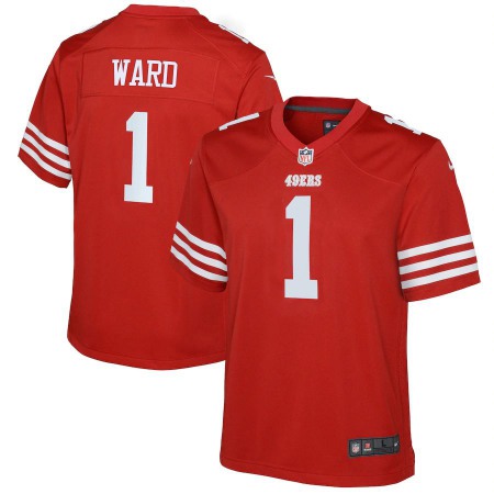 San Francisco 49ers #1 Jimmie Ward Scarlet Youth 2022-23 Nike NFL Game Jersey