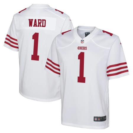 San Francisco 49ers #1 Jimmie Ward White Youth 2022-23 Nike NFL Game Jersey