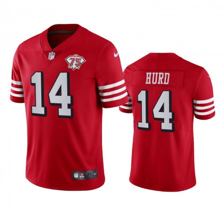 Nike 49ers #14 Jalen Hurd Red Rush Youth 75th Anniversary Stitched NFL Vapor Untouchable Limited Jersey