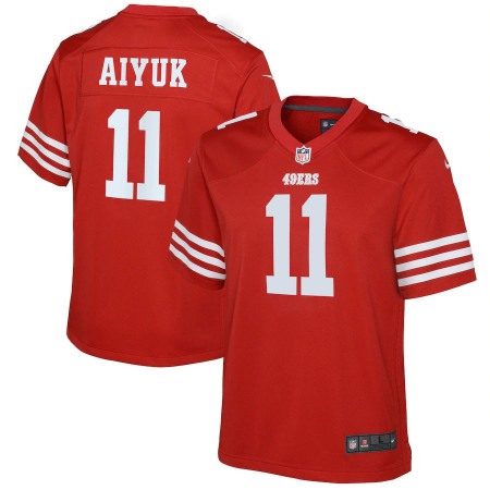 San Francisco 49ers #11 Brandon Aiyuk Scarlet Youth 2022-23 Nike NFL Game Jersey