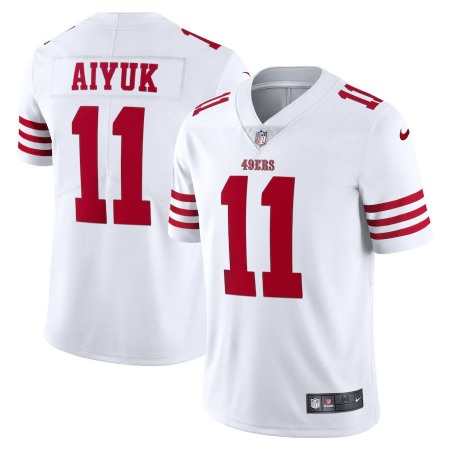 San Francisco 49ers #11 Brandon Aiyuk White Nike Men's 2022-23 Limited Stitched NFL Vapor Untouchable Jersey