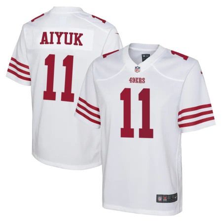 San Francisco 49ers #11 Brandon Aiyuk White Youth 2022-23 Nike NFL Game Jersey