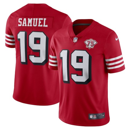 Nike 49ers #19 Deebo Samuel Red Rush Youth 75th Anniversary Stitched NFL Vapor Untouchable Limited Jersey