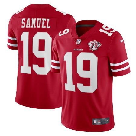 Nike 49ers #19 Deebo Samuel Red Youth 75th Anniversary Stitched NFL Vapor Untouchable Limited Jersey