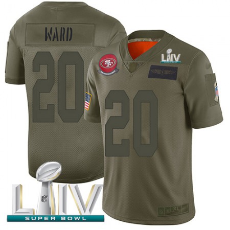 Nike 49ers #20 Jimmie Ward Camo Super Bowl LIV 2020 Youth Stitched NFL Limited 2019 Salute To Service Jersey