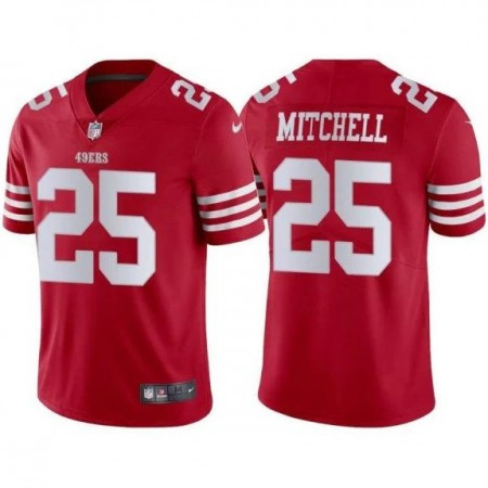 San Francisco 49ers #25 Elijah Mitchell Scarlet Nike Men's 2022-23 Limited Stitched NFL Vapor Untouchable Jersey