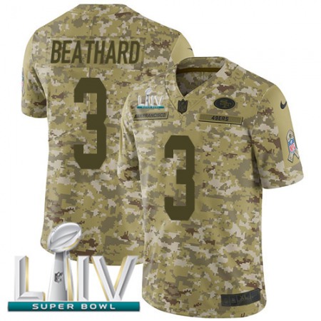 Nike 49ers #3 C.J. Beathard Camo Super Bowl LIV 2020 Youth Stitched NFL Limited 2018 Salute To Service Jersey