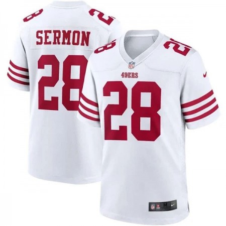 San Francisco 49ers #28 Tevin Coleman Nike Men's 2022 Player Game Jersey - White