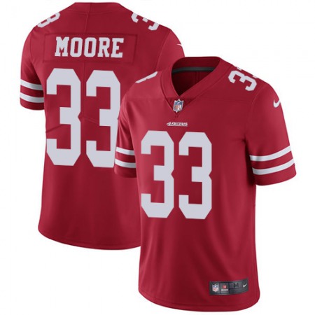 Nike 49ers #33 Tarvarius Moore Red Team Color Youth Stitched NFL Vapor Untouchable Limited Jersey