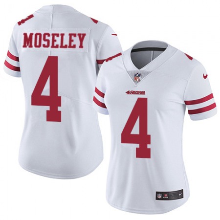 Nike 49ers #4 Emmanuel Moseley White Women's Stitched NFL Vapor Untouchable Limited Jersey