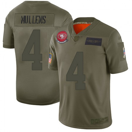 Nike 49ers #4 Nick Mullens Camo Youth Stitched NFL Limited 2019 Salute to Service Jersey