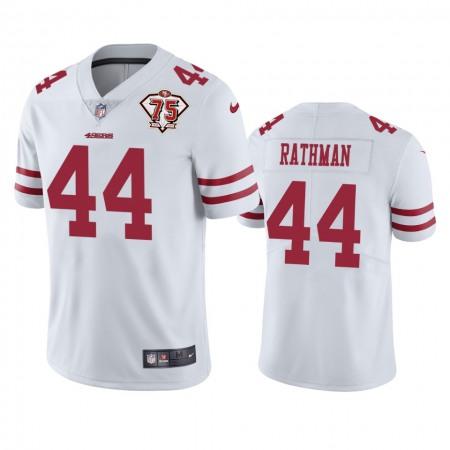 Nike 49ers #44 Tom Rathman White Youth 75th Anniversary Stitched NFL Vapor Untouchable Limited Jersey