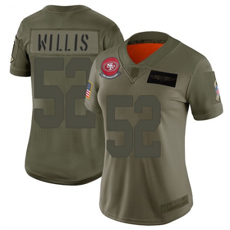 Nike 49ers #52 Patrick Willis Camo Women's Stitched NFL Limited 2019 Salute to Service Jersey