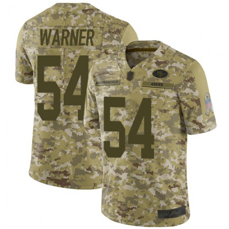 Nike 49ers #54 Fred Warner Camo Men's Stitched NFL Limited 2018 Salute To Service Jersey