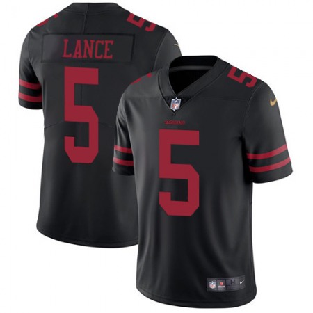 San Francisco 49ers #5 Trey Lance Black Alternate Youth Stitched NFL Vapor Untouchable Limited Jersey