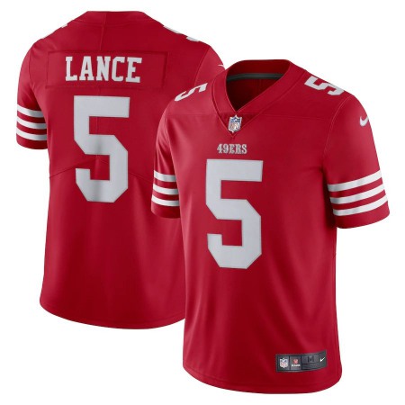 San Francisco 49ers #5 Trey Lance Scarlet Nike Men's 2022-23 Limited Stitched NFL Vapor Untouchable Jersey