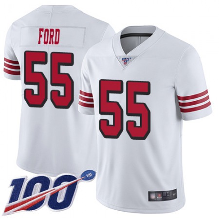 Nike 49ers #55 Dee Ford White Rush Men's Stitched NFL Limited 100th Season Jersey