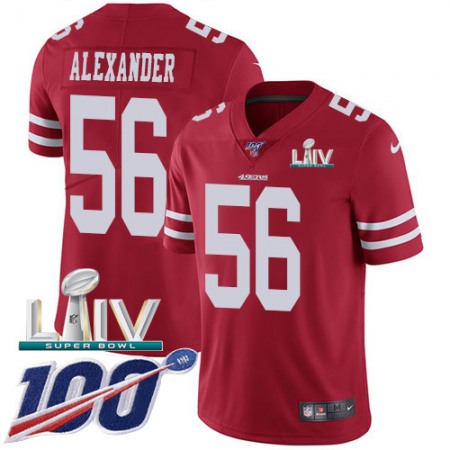 Nike 49ers #56 Kwon Alexander Red Super Bowl LIV 2020 Team Color Men's Stitched NFL 100th Season Vapor Limited Jersey