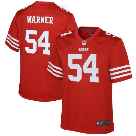 San Francisco 49ers #54 Fred Warner Scarlet Youth 2022-23 Nike NFL Game Jersey