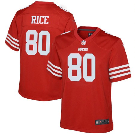 San Francisco 49ers #80 Jerry Rice Scarlet Youth 2022-23 Nike NFL Game Jersey