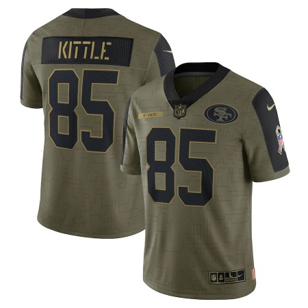 San Francisco 49ers #85 George Kittle Olive Nike 2021 Salute To Service Limited Player Jersey