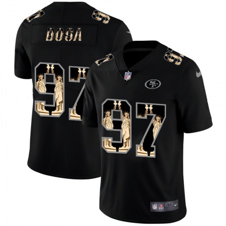 San Francisco 49ers #97 Nick Bosa Carbon Black Vapor Statue Of Liberty Limited NFL Jersey