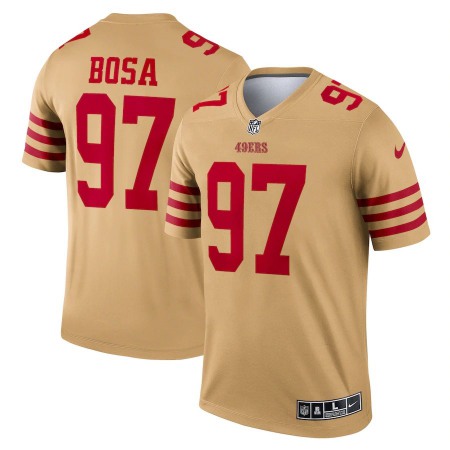 San Francisco 49ers #97 Nick Bosa Nike Men's Gold Inverted Legend Jersey