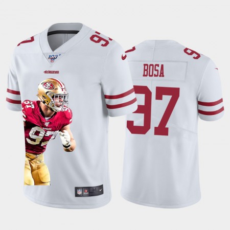 San Francisco 49ers #97 Nick Bosa Nike Team Hero 2 Vapor Limited NFL 100 Jersey White