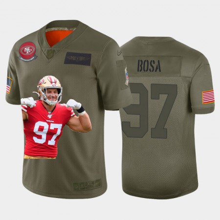 San Francisco 49ers #97 Nick Bosa Nike Team Hero Vapor Limited NFL Jersey Camo