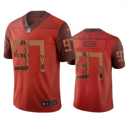 San Francisco 49ers #97 Nick Bosa Orange Vapor Limited City Edition NFL Jersey