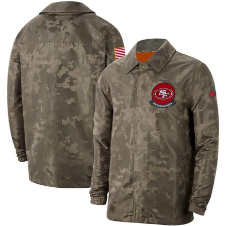 Men's San Francisco 49ers Nike Camo 2019 Salute to Service Sideline Full-Zip Lightweight Jacket