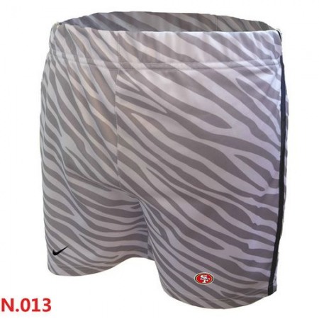 Women's Nike NFL San Francisco 49ers Embroidered Team Logo Zebra Stripes Shorts