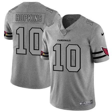 Arizona Cardinals #10 DeAndre Hopkins Men's Nike Gray Gridiron II Vapor Untouchable Limited NFL Jersey