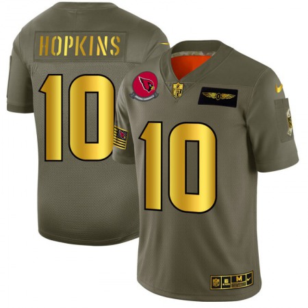 Arizona Cardinals #10 DeAndre Hopkins NFL Men's Nike Olive Gold 2019 Salute to Service Limited Jersey