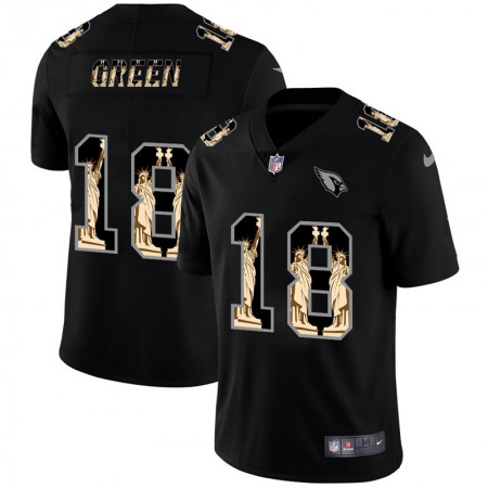 Arizona Cardinals #18 A.J. Green Carbon Black Vapor Statue Of Liberty Limited NFL Jersey