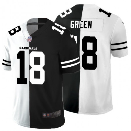 Arizona Cardinals #18 A.J. Green Men's Black V White Peace Split Nike Vapor Untouchable Limited NFL Jersey