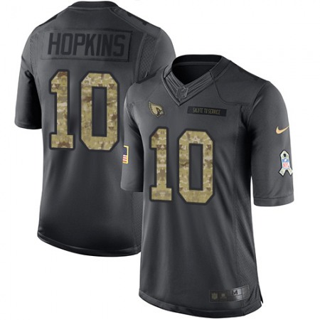 Nike Cardinals #10 DeAndre Hopkins Black Men's Stitched NFL Limited 2016 Salute to Service Jersey