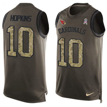 Nike Cardinals #10 DeAndre Hopkins Green Men's Stitched NFL Limited Salute To Service Tank Top Jersey