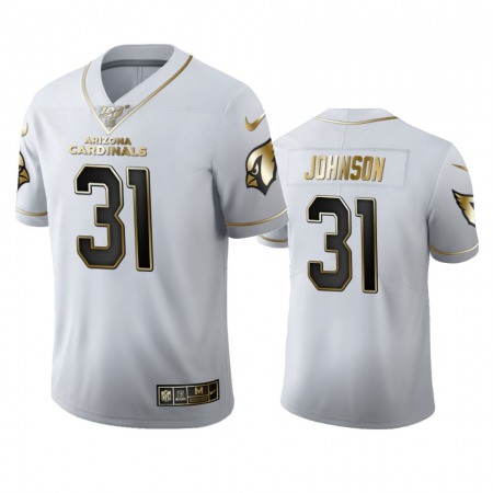 Arizona Cardinals #31 David Johnson Men's Nike White Golden Edition Vapor Limited NFL 100 Jersey