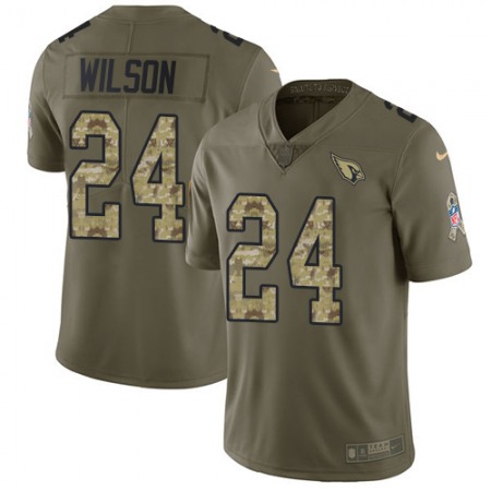 Nike Cardinals #24 Adrian Wilson Olive/Camo Men's Stitched NFL Limited 2017 Salute to Service Jersey